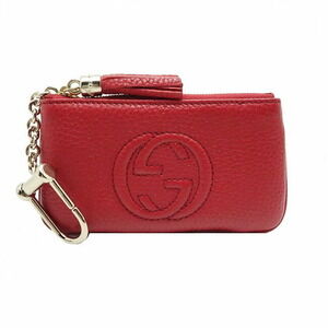 Gucci Coin Wallet Case Soho Calf Leather Red Purse